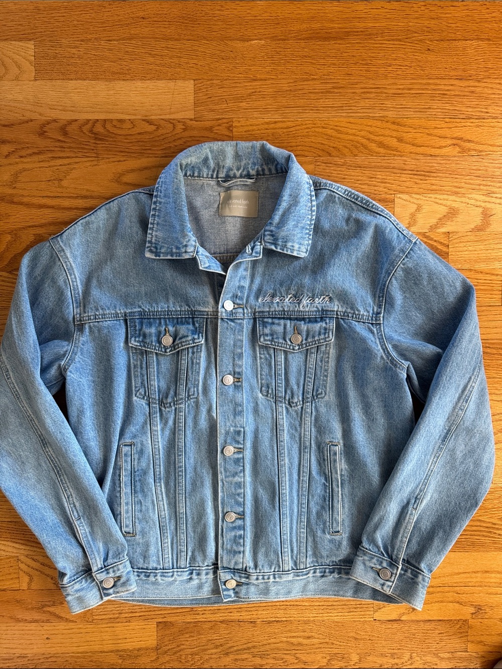 Elevated Faith What a Friend we have in Jesus Denim Jean Jacket